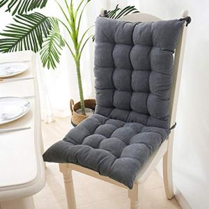 Coussin de Chaise avec Dossier,Coussins de Siège de Chaise pour Chaises de Cuisine Jardin Salle à Manger Terrasse,Matelas Coussin pour Chaise Fauteuil de Jardin,Haut Dossier Chaise Coussin C 40x95CM (GuoCu, neuf)