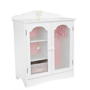 Armoire poupée Poupon Little Princess penderie Dressing Meuble Bois Jeu TD-0210A (Teamson Europe, neuf)