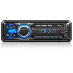 Autoradio Bluetooth,Wistrue St&eacute;r&eacute;o Voiture Bluetooth Autoradio 1 DIN FM Radio Auto Lecteur MP3 Prend en charge 2 USB/Charge rapide/SD/AUX/T&eacute;l&eacute;commande/Support iOS/Android (Wistrue, neuf)