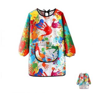 Yeenano Tablier Peinture Enfant,Tablier Enfant Blouse Imperm&eacute;able R&eacute;utilisable Manche Longue Avec Poches Fonctionnelles,Adapt&eacute;e &agrave; la Peinture,&agrave; la Cuisine,&agrave; l'artisanat,6 &agrave; 14 ans,Gar&ccedil;ons et Filles (YEEMAN, neuf)
