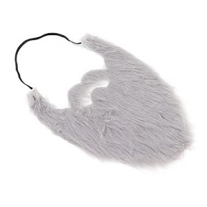 Fausse Barbe pour Fête D'Halloween, Fausse Barbe pour Déguisement, Fausse Barbe pour Homme, Fausse Moustache pour Fournitures de Fête, Gris (XiongDiLian, neuf)