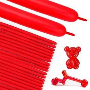 Ballon Long à Sculpter - 100 Pcs pour Anniversaire, Mariage, Baptême - Rouge, Gonflable, Animaux, Joyeux Anniversaire - Ballons à Modeler (Qiyu0118E, neuf)