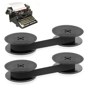2 Pi&egrave;ces Ruban de Machine &agrave; &Eacute;crire,10M Ruban Machine a Ecrire Pour DIN 2103 32755 et Autres Vieilles Machines &agrave; &Eacute;crire (Noir + Noir) (Xwanwan Trading, neuf)