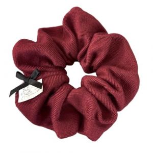 Chouchou En Tissu Ensemble avec nœud papillon vintage, écusson en tissu, motif intestin grêle, bandeau chignon tricoté et élastique for queue de cheval basse(Red) (kaifengyuye, neuf)