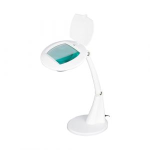 Multirex - Lampe loupe LED Confort, lentille rectangulaire 125x78mm, grossissement 3 dioptries, 56 LED 6500K lumière du Jour, Bras articulé 32cm, pour Bijouterie, modélisme, Lecture, Broderie. (MULTIREX, neuf)