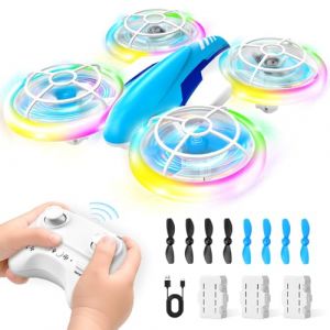 YIKANWEN Drone Enfant, Mini Drone T&eacute;l&eacute;command&eacute; de 6, 7, 8, 9, 10+ ans, Jouet Avion avec Lumi&egrave;res LED et Piles, Cadeaux pour Gar&ccedil;ons et Filles, Convient pour Usage Int&eacute;rieur et Ext&eacute;rieur (Forlinger Trade Kft, neuf)