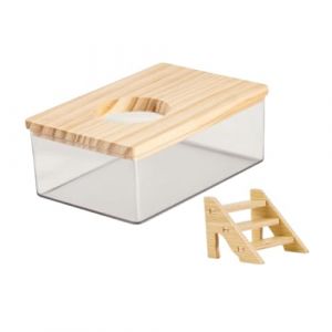 Baoblaze Bac &agrave; Sable pour Rongeurs, Espace de Bain en Acrylique, Toilettes pour Animaux, L (Baoblaze Online, neuf)