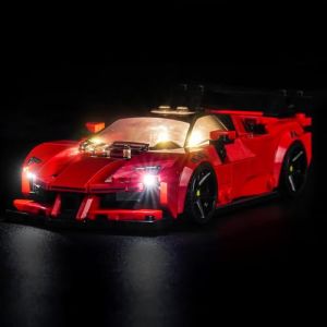 Kit d'&eacute;clairage LED compatible avec Lego 77254 Ferrari SF90 XX Stradale Sports Car (pas de mod&egrave;le), kit d'&eacute;clairage d&eacute;coratif compatible avec Lego Ferrari SF90 XX Stradale Sports Car Mod&egrave;le (BrickBling Lighting, neuf)