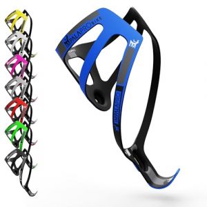 IMPALAPRO Porte Bidon Carbone L&eacute;ger Et Durable 18gr - Porte Bidon Velo Universelle pour VTT Et V&eacute;lo De Route - Porte Gourde Velo - Porte Bouteille Velo - Porte-gobelet V&eacute;lo (Bleu) (IMPALAPRO, neuf)