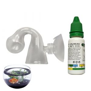 Rurunklee Kit de Test de CO2 en Verre pour Aquarium - Kit de Test de CO2 Transparent - Kit de Test Fonctionnel pour Aquariums, système de CO2, Aquarium (Bimmmm, neuf)