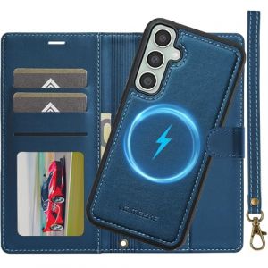 Coque pour Samsung Galaxy S25 5G, 2 en 1 Amovible Housse en Cuir Etui Folio à Clapet Dragonne, Portefeuille RFID Blocage, Béquille, Fentes pour Cartes, Folio Magnetique Etui Cuir pour Samsung S25 (Nshkeji, neuf)