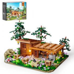 FUNWHOLE Ferme &agrave; Abeilles - Ensemble de Briques &Eacute;clair&eacute;es Cottage des Abeilles Atelier du Miel Collection 1274 Pi&egrave;ces pour Adultes et Adolescents (Funwhole Official Store, neuf)