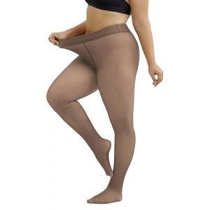 Merlvida Collant Polaire Femme Effet Transparent S-3XL - Collant Thermique Épais, Legging Chaud Femme Hiver - Collants à Taille Haute et Doublés Grande Taille (Merlvida Direct, neuf)