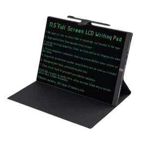 EMEBAY Tablette d'écriture Plein écran LCD 11,5", Bloc-Notes numérique Ultra Mince 3.2 mm pour Enfants et Adultes, Bloc-Notes effaçable avec étui pour Tablette, rédaction, Dessin, Messages (eme ETS, neuf)