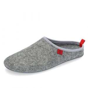 Andr&eacute;s Machado - Chaussons pour Homme et Femme pour l&acute;Hiver - Slippers - DYNAMIC - Tige et doublure en laine - Pantoufles ouvertes &agrave; l&acute;arri&egrave;re &ndash;Semelle souple - Gris, EU 50 (Andr&eacute;s Machado, neuf)