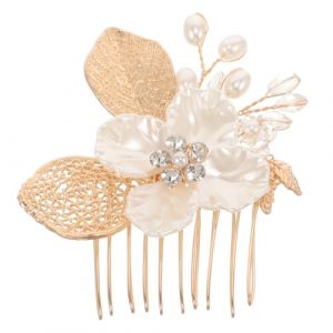 CALLARON Peigne &agrave; cheveux blonde hairpin barette hair pins hair toppers hair charms clip de peigne &agrave; cheveux clips de peigne &agrave; cheveux casque fille &eacute;pingle &agrave; cheveux femme Alliage de zinc (Raindrops On Roof, neuf)