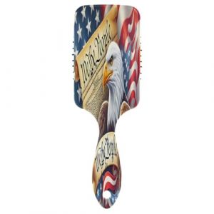 Peigne de massage &agrave; coussin d'air avec drapeau am&eacute;ricain, brosse &agrave; cheveux antistatique, brosse &agrave; cheveux saine, peigne moderne (AYXXKJ, neuf)