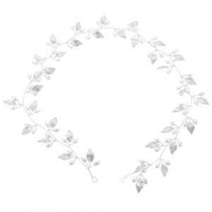 WEKADRIN Vigne De Cheveux De Mari&eacute;e Feuille De Vigne Capillaire Longue Argent&eacute;e Pour Femmes Mariage C&eacute;r&eacute;monie F&ecirc;te Accessoires Cheveux D&eacute;licats (CIUUNIG, neuf)