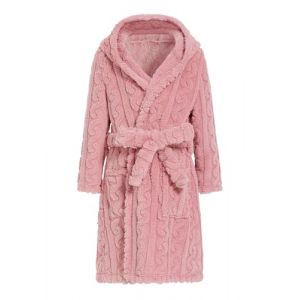 JiAmy Peignoir pour fille avec capuche en polaire chaud et doux pour enfants Robe de bain floue en &eacute;ponge 4-14 ans, Rose, 13-14 ans (JiAmy-EU, neuf)