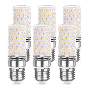 Ampoule LED E27 12W Blanc Froid 6000K 1450LM, 84 LEDs, &Eacute;quivalent Lampe Halog&egrave;ne E27 100W, AC 220V, Ampoule LED Mais E27 Froid pour Plafonnier, non-dimmable, lot de 6 (Akynite FR, neuf)