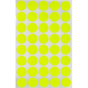 Royal Green Étiquettes Autocollantes Gommettes - Environ 2cm (20mm) – Jaune Fluo - Paquet de 600 (RoyalGreenMarketEU, neuf)