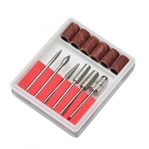 Embout emeri Ensemble de t&ecirc;tes de polissage des ongles, lime &agrave; bande de pon&ccedil;age, perceuse &eacute;lectrique, r&eacute;paration de Machine, remplacement pour Polissage(1 set) (xiaojing99889, neuf)