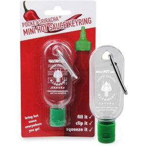 Porte-cl&eacute;s mini bouteille sauce piquante Sriracha &ndash; Pocket Sriracha &ndash; Votre sauce piquante partout avec vous &ndash; Super cadeau sauce chili (livr&eacute; vide) (Chillibean Direct, neuf)