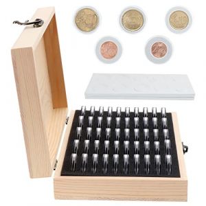 Fippy Rangements pour Pièces de Monnaie, Boite Pieces de Monnaie Collection Comprend 50 Capsules de Pièces de Monnaie pour Collection de Pièces 18mm 21mm 25mm 27mm 30mm (Zeengo, neuf)