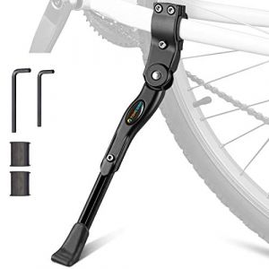TOPCABIN Bike Kickstand,vélo Béquille, réglable en alliage d'aluminium vélo Béquille vélo côté Béquille Fit 22" 24" 26" 28" pouces vélo/ 700 Route / BMX / VTT (LITOON-UK, neuf)