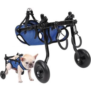 Chaise à roulettes légère pour chien, chariot pour animaux de compagnie réglable pour pattes arrière, chariot d'aide à la mobilité du chien avec roues pour chiots blessés avec 5-8KGmobilité handicapés (nai qi mao yi, neuf)