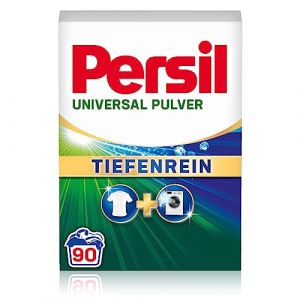 Persil Universal Pulver Tiefenrein Waschmittel (90 Waschladungen), Vollwaschmittel f&uuml;r reine W&auml;sche und hygienische Frische f&uuml;r die Maschine, effektiv von 20 &deg;C bis 95 &deg;C (GELiTec, neuf)