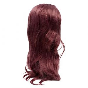 1 Pc pourpre de cheveux humains femme halloween bouclée deguisement couvre-chef teint longue bouclée violette Beaupretty (lorianca, neuf)