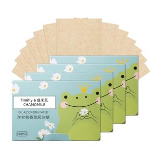 Papier Buvard d'huile, Papier Buvard pour Le Visage, Feuilles Absorbantes D'huile Naturelles, Matifiante Visage, pour Hommes Et Femmes Les Soins De La Peau Huileuse, 400 Pcs (ANNCHILIO, neuf)