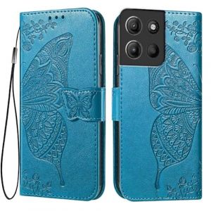 EASSGU Coque pour Motorola Moto g15 / Motorola Moto g15 Power (6.72" inches) Etui Flip Magn&eacute;tique avec 3 Fentes pour Cartes 1 Portefeuille, Housse - Bleu (EASSGU, neuf)