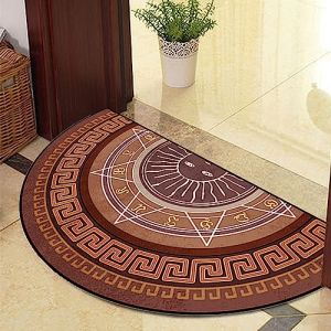 Guest Ruyunlai Paillasson Tapis D'entréE Demi Lune IntéRieur Dexterieur pour Terrasse Rond Exterieur Entree D’entree Interieur Absorbant Soleil Brun 60x110cm (Guest Ruyunlai, neuf)