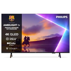 Philips Ambilight 50PUS8500 4K LED Smart TV - &Eacute;cran 50 Pouces avec Plateforme Pixel Precise Ultra HD, Titan OS et Son Dolby Atmos, Compatible Alexa et Assistant Vocal Google (Super10count, neuf)