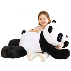 IKASA Peluche Panda Géant Animal Jouet,Grand Gros Panda Mignon Moelleux Animaux XXL XL Peluche 78cm Géante Douce Grosse Adorable de Grande Taille,Cadeaux pour Les Enfants Ami (Noir, 78cm) (IKASA TOYS, neuf)