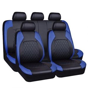 Housse de Siege Voiture pour Volkswagen VW Polo V (6R, 6C) 2011 2012 2013 2014 2015 2016 2017 2018,9PCS Cuir Couvre Sieges pour Avant et Arri&egrave;re Facile &agrave; Installer,A/9pcs Set Blue (suiyueheng, neuf)