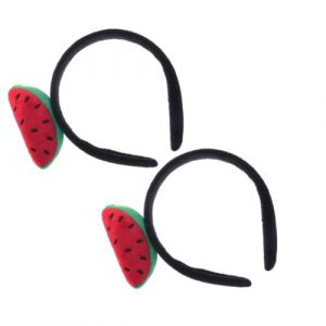 KOMBIUDA 2 Pièces Bandeau De Fruits Simulés Casque De Pastèque Accessoires De Cheveux Chef De La Mode Féminine Costume De Pastèque Pour Enfants Bandeau De Fruits Hawaïen Rouge En Tissu (Busk Sunset, neuf)