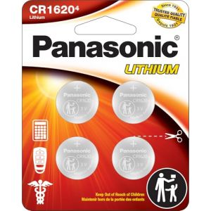 Panasonic CR1620 Lot de 4 piles bouton au lithium 3,0 V résistantes aux enfants, emballage basé sur des normes, lot de 4 piles (P & F France, neuf)