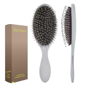 Jurrissa Brosse &agrave; cheveux en poils de sanglier pour homme et femme, brosse &agrave; cheveux d&eacute;m&ecirc;lante pour lisser et masser et ajouter de la brillance, brosse d&eacute;m&ecirc;lante en nylon et poils de sanglier pour des (wenzhouchengbinliutishebeiyouxiangongsi, neuf)