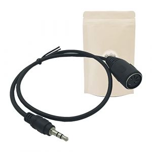 Cable adaptateur DIN 5 Pin MIDI femelle vers Prise Mini jack 3,5 mm stereo male audio hifi 100 cm (Castle Paris, neuf)