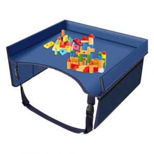 Table De Plateau De Si&egrave;ge D'auto Pour Enfant, Plateaux Voyage Pour Enfant, Plateau D'activit&eacute; Pour Voiture Pliable Avec Poche Et Sangle R&eacute;glable, Plateau Voyage En Voiture Pour Bureau Sur Ordinateur (Fropldus, neuf)