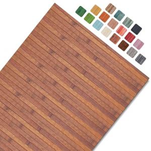 Cos&igrave;Casa Tapis Cuisine Devant Evier Lavable Bambou - Tapis Cuisine Long en Bois - Tapis De Bain Bois Antid&eacute;rapant - Tapis Bambou Salle De Bain, Caillebotis Douche Ext&eacute;rieure, Ch&ecirc;ne Miel, 60X100 (HomeLife Italy, neuf)