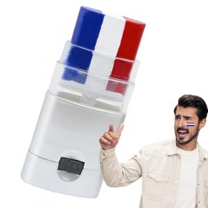 Peinture pour visage arc-en- &ndash; Stylo de maquillage 3 couleurs vives &ndash; Marqueur visage Rainbow Pride &ndash; B&acirc;ton de peinture patriotique lavable pour le maquillage sportif, les &eacute;v&eacute;nements europ&eacute;ens (Zhizunlei, neuf)