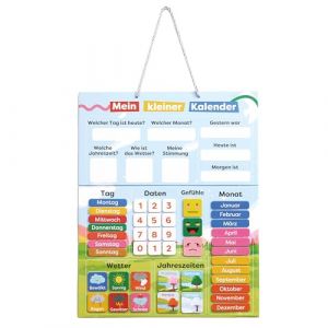 chuckle Calendrier mural magnétique pour enfants avec saisons, date et météo - 40 x 32 cm - Outil d'apprentissage ludique pour les enfants de 4 à 10 ans, personnalisable pour chaque année (Acacia Products, neuf)