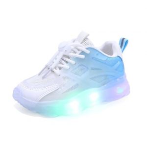 Baskets Lumineuses For Enfants Chaussures Lumineuses LED For Garçons Et Filles Chaussures Clignotantes Printemps Et Été Chaussures De Marche Décontractées Antidérapantes ( Color : blanc , Taille : 23 (MODESPORT, neuf)