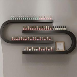 Présentoir Mural For Vernis À Ongles, Étagère De Rangement En Forme De U For Parfums, Présentoir For Vernis À Ongles Idéal For Salon De Beauté, Manucure, Spa À Domicile(Black,2pcs) (YEKONG, neuf)