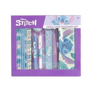 CyP Brands- Stitch Set de papeterie avec 14 pi&egrave;ces, &eacute;criture, mat&eacute;riel scolaire, couleur violet, produit officiel (MrPackage, neuf)