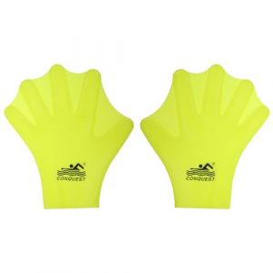 PATIKIL Gants de Natation en Silicone, 1 Paire de Gants de Natation Palm&eacute;s Unisexes R&eacute;sistants &agrave; l'eau pour L'Entra&icirc;nement mar&eacute;cageux, Jaune (PATIKIL UK, neuf)